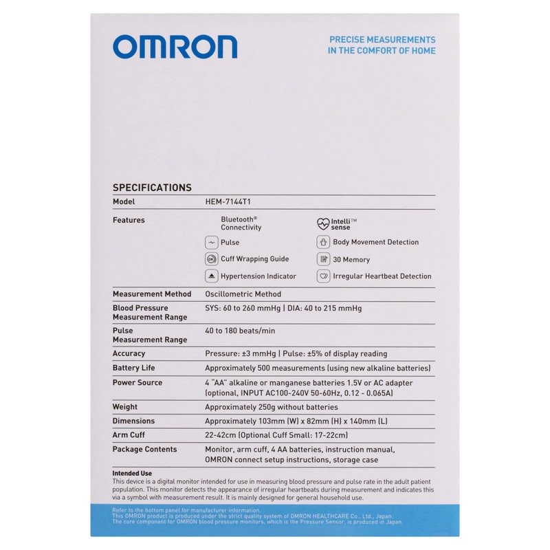 Omron HEM7144T1 Blood Pressure Monitor