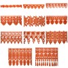 Tangerine Orange 5/8”~5-1/8” Embroidered Floral Venice Lace Trim Guipure By