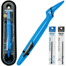 Lefty’s Left Handed Pen Ballpoint No Smear - Smudge Free Soft Grip - Effortless Writing Comfort - Quick-Dry Pens for Lefties Back to School - Gifts for Left-Handed People, Lefty Adults, Kids (Blue)