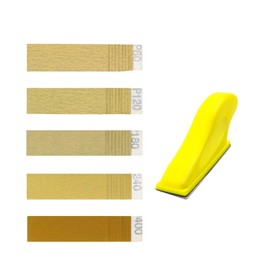 Baoblaze Detail Sander,Micro Sander Kit,50 Sheets Micro,Sanding Tool,Detail Handle Sanding Tool for Metal Finishing,DIY Crafts Sanding