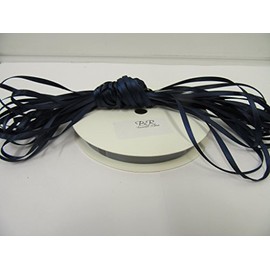 1 Bundle of 3mm x 10 metres Satin Ribbon Dark Navy Blue Double Sided 3 mm