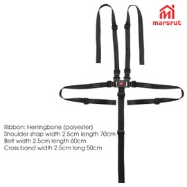 3Pcs 5 Point Harness Seat Belt for Kids, Wheelchair Safety Belt, Universal Fixing Strap Buckle, Adjustable Safe Protection Shoulder Straps for Child Baby Kid High Chairs Stroller Pram Pushchair Cart