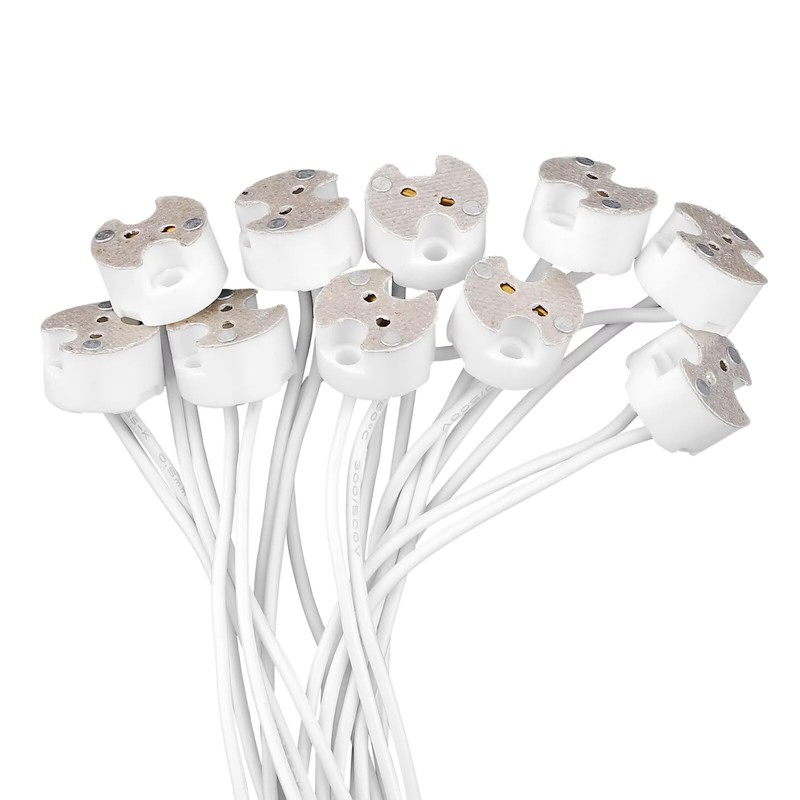 MDCGPower 10 Pack LED MR16 Socket, GU5.3 Socket, LED Halogen