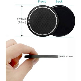 GUIILAN Bling Engine Start Stop Button Cover Crystal Car Cup Holder Coaster Compatible with Lexus ES NX RX is CT LX GS RC GS-F Car Logo Decal Emblem Sticker Interior Accessories Set (Small)