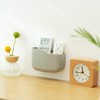 SUNFICON 2 Pack Adhesive Remote Control Holder Gray Wall Mount