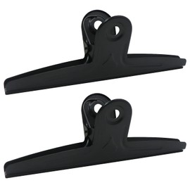 GUKBIAY Extra Large Bull Clips 12 Inch 2 Pack Black Jumbo Stainless Steel Clips Paper Clamps Holder for Drawing Board Poster Clamping Bag