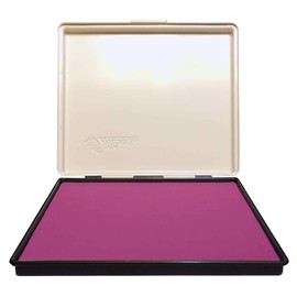 Uimprint Extra Large 8'' x 12'' Industrial Rubber Stamp Ink Pad in Metal Case, Fuchsia Stamp Pad