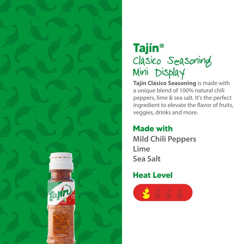 Tajín Clásico Chile Lime Seasoning Mini Display 0.35 oz, 40