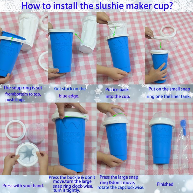 Slushie Maker Cup - DIY Magic Slushy Maker Squeeze Cup,
