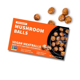 Vegan Shroomeats Mushroom Balls - High Protein Meat Substitute from Shiitake Mushrooms - Non-GMO, 8 Allergens-Free Plant Based Meatballs - Nutritious, and Delicious Vegan Meat - 8.8 Oz