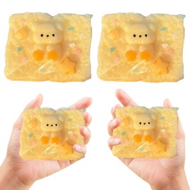 2 PCS Taba Squishy, Fufu Squishy, Butter Stress Relief Toy, Perfect Desk Accessory for Relieving Anxiety and Stress, Light Weight, Easy to Carry,Ideal for Office Workers, Students