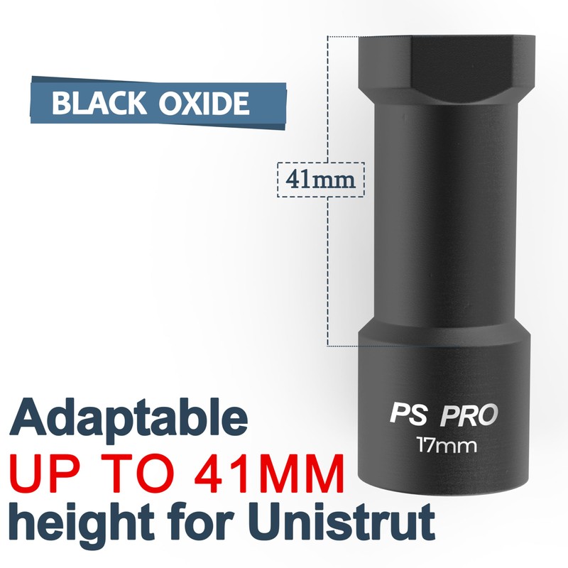 PS PRO 17 mm Unistrut Channel Socket Set – 1/2
