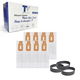 Replacement for Oreck XL Series Upright Vacuum Cleaner 3 Flat Belts with 8 XL Upright Vacuums, Filter Type CC Vacuum Bags.