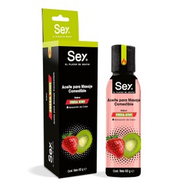 Sey Aceite para Masajes Sabor Fresa Kiwi 60 ML  Aceite Natural y Comestible  Hidratante y Lubricante Trmico con Aroma a Fresa Kiwi  Ideal para...     