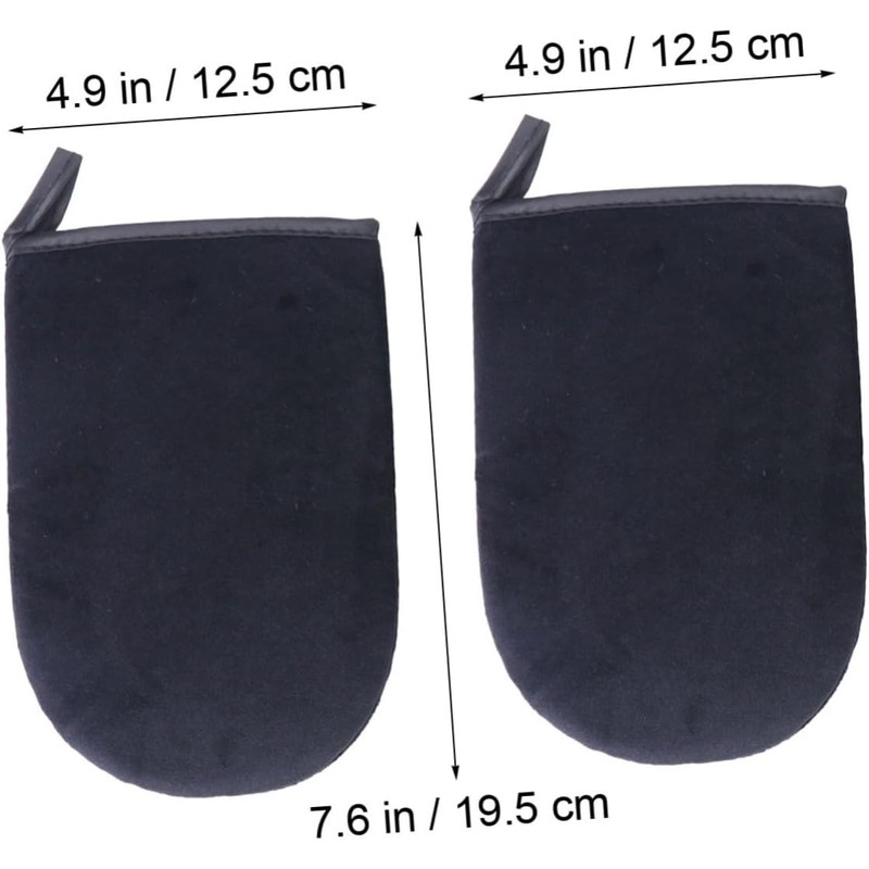 2 piezas Guantes Aplicadores Autobronceadores Negros Para Aplicar Crema Uniformemente