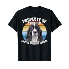 English Springer Spaniel Black Retro Property Of T-Shirt