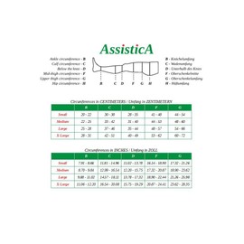 23-32 mmHg ASSISTICA® Medical Closed Toe Compression Stockings (170-182 cm/X-Large, Black)