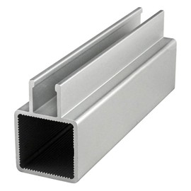 8020, 9025, 1 Inch x 1 Inch 1"x1" Aluminum Quick Frame with Double Flanges QF Tube Profile Grooved Interior Square Tube Frame 80/20 (Clear Anodize, 60" Long)
