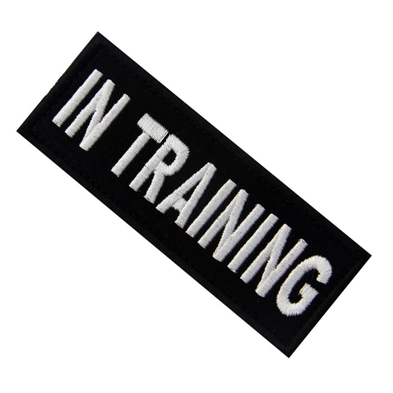 Training Service Animal Vest/Harness Emblem Embroidered Velcro Patch
