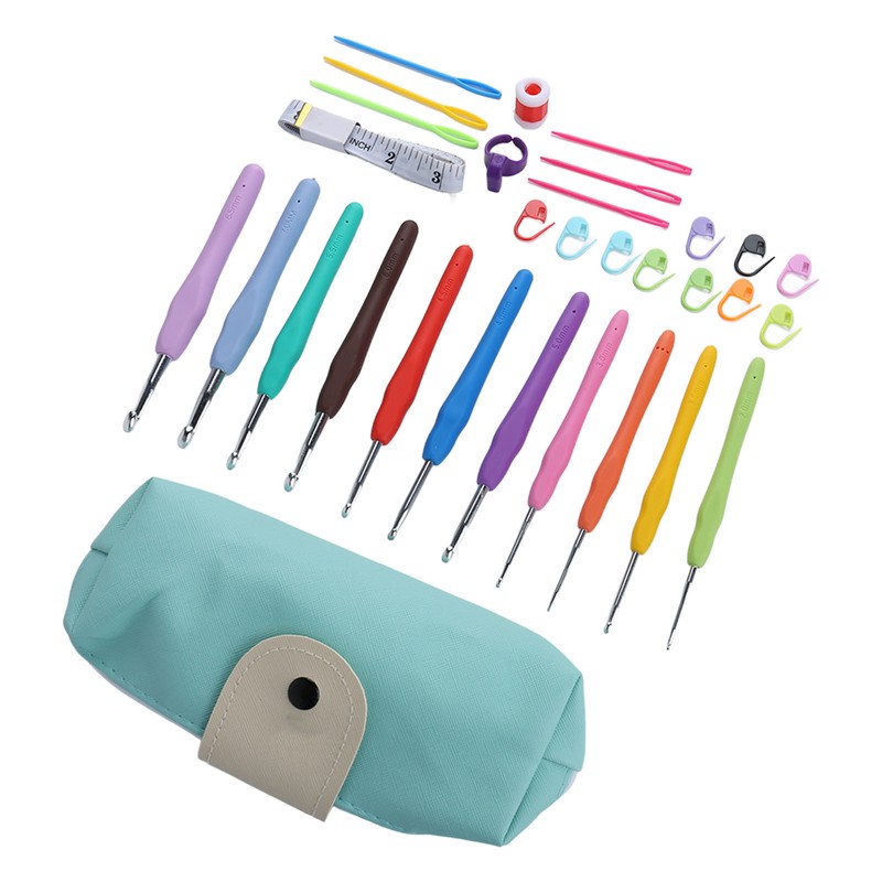 31 Piece Crochet Hooks Set Professional Ergonomic Crochet Hooks with