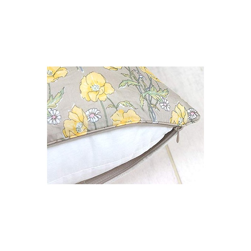 DDintex FLORET LONDON Poiret Yellow Cushion Cover 17.7 x 18.7