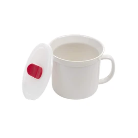 Goodcook 04164 Ceramic Mug with vented lid, 20oz, White