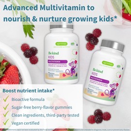 Igennus Healthcare Nutrition Igennus Methylated Kids Multivitamin Gummy, MTHFR Supplement with B-Vitamins & Vitamin D, No Artificial Sweeteners or Flavors, Sugar Free, Age 4+, 90 Berry Gummies, Non-GMO, Halal, Clean Label x6