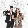 200g Rectangular Silver Metallic Confetti, Silver Confetti, Metallic Foil, Table