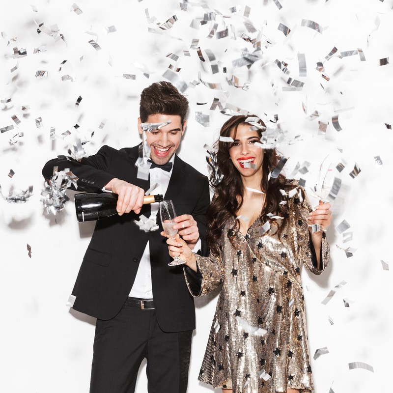 200g Rectangular Silver Metallic Confetti, Silver Confetti, Metallic Foil, Table