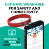 CONTACT CO. Smart Emergency ID Silicone NFC Wristband, Vibrant Smart