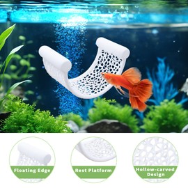 Betta Fish Tank Accessories, Floating Plastic Rest Hammock Platform, Aquarium Decor, Betta Fish Hammock, Floating Aquarium Habitat Accessories Decorations