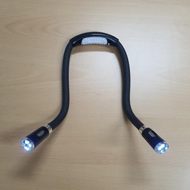 Hands-Free LED Neck Light for Reading, Camping & More Black