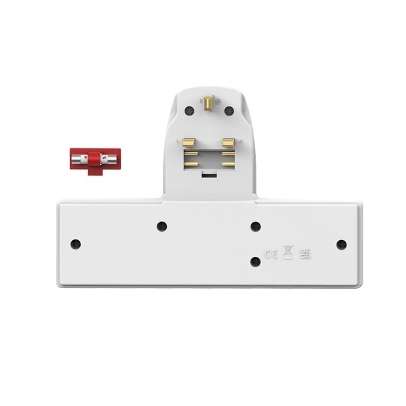 Plug Adapter,3 Way Plug Adapter UK Surge Protector Socket Adapter
