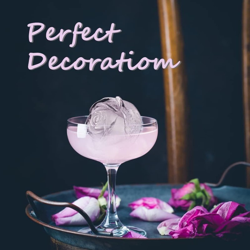 Ice Cube Tray, Rose Flower, Large Ice Ball Maker, Includes