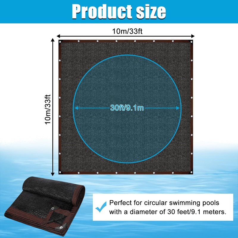 33ft Leaf Net Pool Covers for Above Ground Pool -