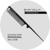 Sam Villa Peine de Peluquero Resistente al Calor Negro para