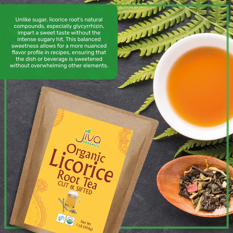 Jiva Organics Organic Licorice Root Tea (Cut & Sifted) Bulk