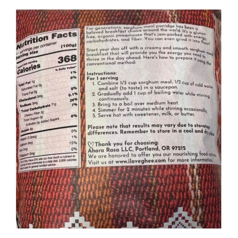 Pearled White Sorghum Meal 6 lb – Gluten-Free Whole Grain