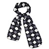 Black White Gray Argyle Print Polar Fleece Scarf Glove &