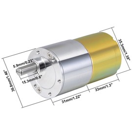 uxcell 12V DC 5 RPM Gear Motor High Torque Electric Reduction Gearbox Eccentric Output Shaft