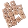 diyhub 112 Pcs Letter Wooden Cube Alphabet Beads,Large Hole Wood