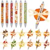 Humyoun 48 Sets Autumn Party Gifts Fall Sticky Notes and Pens Set Autumn Theme Notepads Thanksgiving Pens with Ribbons for Fall Thanksgiving Harvest School Office Classroom Party Supplies(Cute)