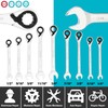 DURATECH Reversible Ratcheting Combination Wrench Set, SAE, 9-Piece, Open end
