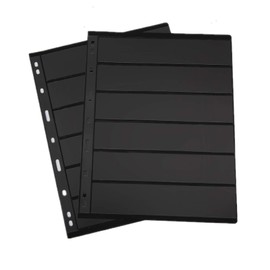 MUDOR Stamp Pages for Stamp Album Binder, 10 Sheet (20 Page) 6 Rows Pages for Stamp Collectors, Professional Pack (6 Rows)