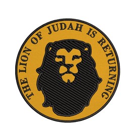 Sassy Treasures The Lion of Judah is Returning Embroidered Patch Iron-On/Sew-On Badge Emblem Religious Bible Jesus Decorative Applique Vest Jacket Jeans Clothing