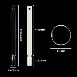 Nail Swatches 100Pcs Nail Swatch Sticks Nail Colour Display Nail Display Tips Nail Art Tips Sticks with Metal Ring for Nail Salon and Beginners(Clear&natural)…