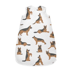 vvfelixl German Shepherd Dogs Baby Wearable Blanket,Swaddle Transition Sleeping Bag for Infant,Sleep Sack for Newborn Babies,Sleep Suit for Toddler 6-12M