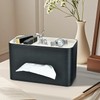 GORESE Cosmetic Tissue Box with Tray, Leather Tissue Box, Paper