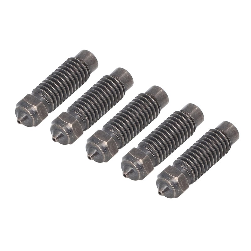 5PCS 0.4mm Nozzles M6 Thread 1.75mm Filament Hardened Steel Nozzle