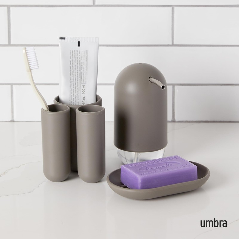 Umbra Touch Toothbrush Holder and Toothpaste Organizer - Modern Bathroom